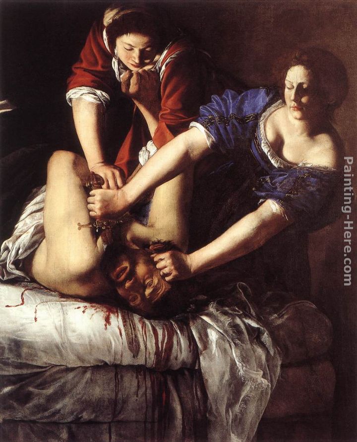 Judith Beheading Holofernes painting - Artemisia Gentileschi Judith Beheading Holofernes art painting